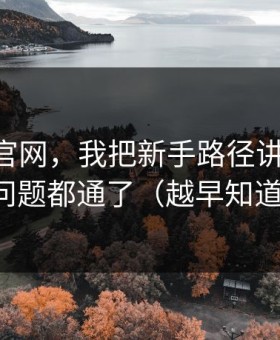 关于91官网，我把新手路径讲清楚后，很多问题都通了（越早知道越好）