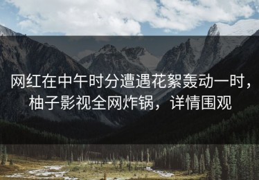 网红在中午时分遭遇花絮轰动一时，柚子影视全网炸锅，详情围观