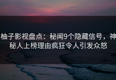 柚子影视盘点：秘闻9个隐藏信号，神秘人上榜理由疯狂令人引发众怒