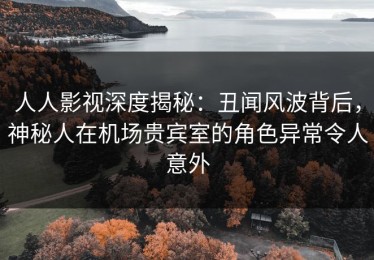 人人影视深度揭秘：丑闻风波背后，神秘人在机场贵宾室的角色异常令人意外